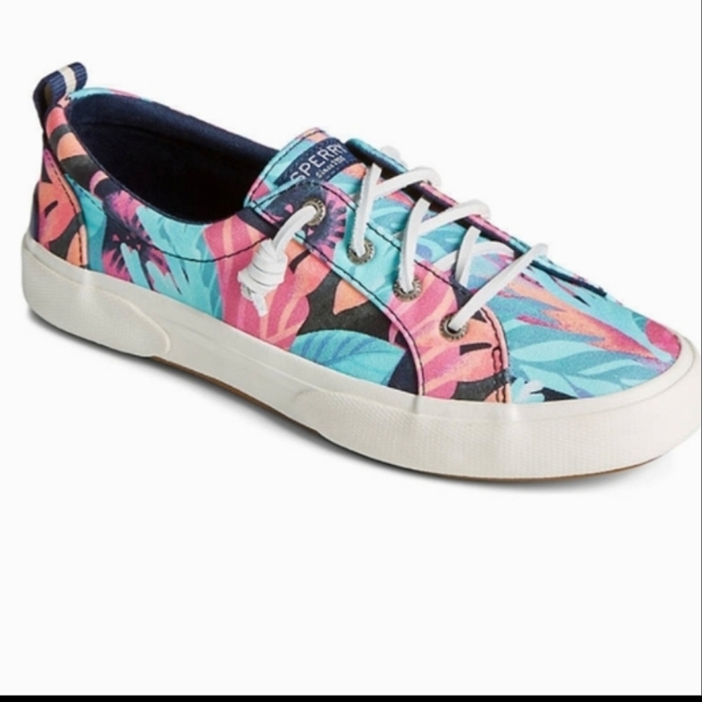 Sperry Low Top Slip On Tropical Sneaker. Memory Foam. Size 7M